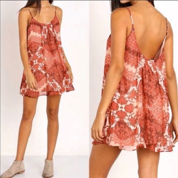 SHOW ME YOUR MUMU | Trapeze Mini Dress Happy Henna - Picture 1 of 13